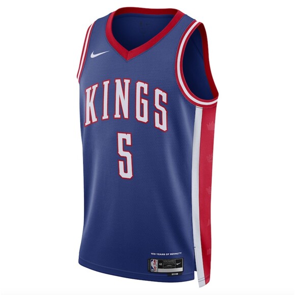 C227 $100 Nike NBA Sacramento Kings #5 Fox - City Swingman Jersey Youth M NWT - Picture 1 of 2